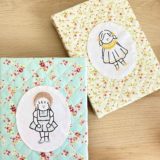 お花と女の子の刺繍