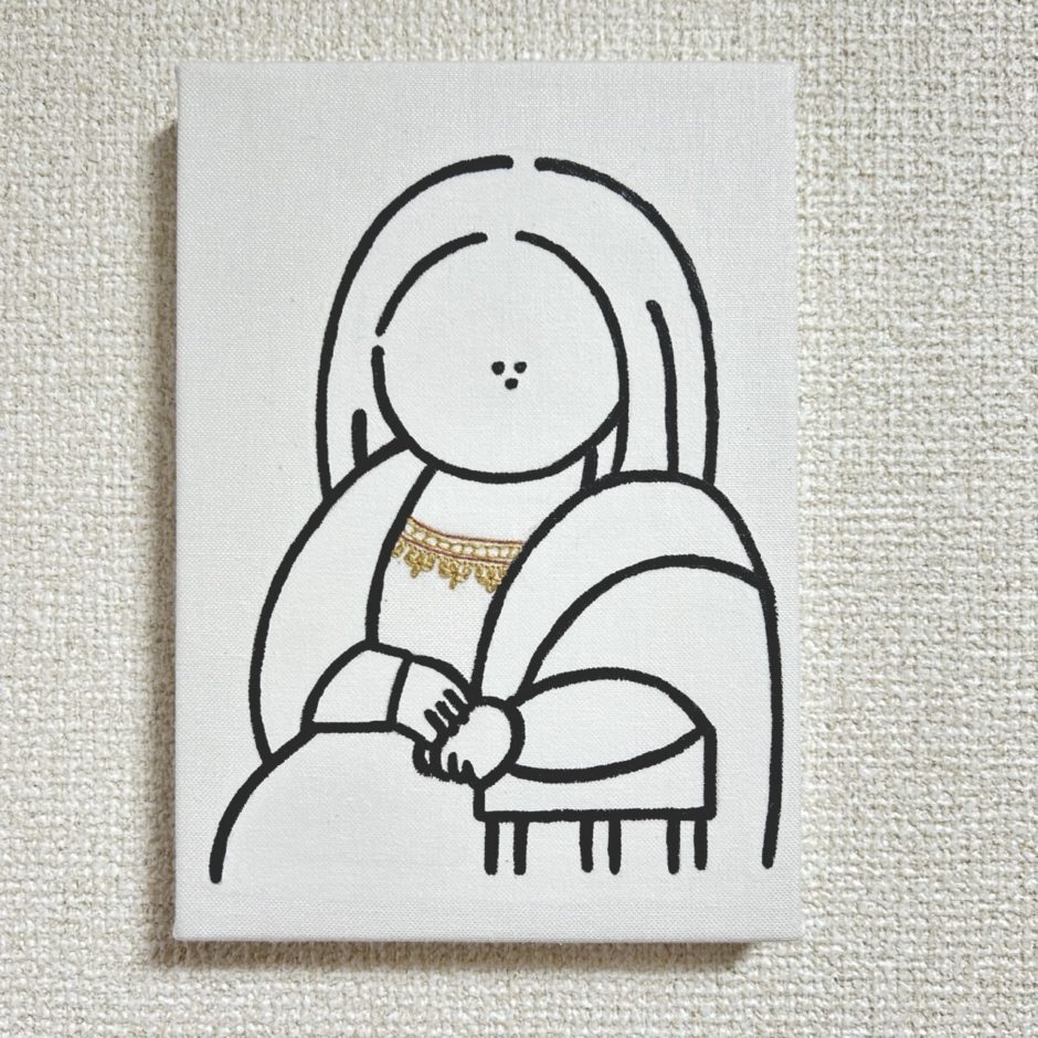 モナリザの刺繍